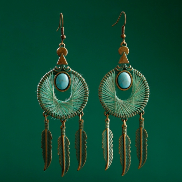 B2G1 Vintage Boho Dreamcatcher Dangle Earrings - Picture 5 of 9